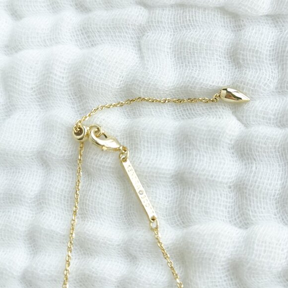 Kendra Scott Green Grayson Crystal Pendant Necklace Gold - Picture 4 of 4